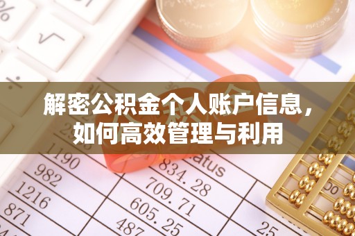 兴仁解密公积金个人账户信息，如何高效管理与利用